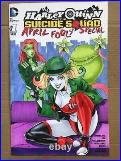 Harley Quinn suicide squad april fools special Original SKETCH COVER ART poison