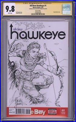 Hawkeye #1 CGC SS 9.8 Aloy Horizon Zero Dawn original art sketch Randy Green