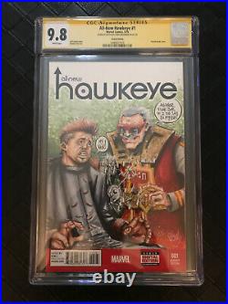 Hawkeye Endgame Stan Lee Haircut 9.8 Sketch Cover Cgc Original Art Mcjunkin