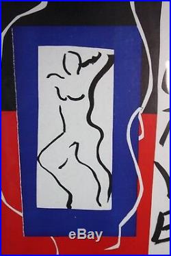 Henri Matisse Vintage Original 1937 Framed Verve Lithograph Art Box Cover