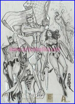 Heroes Reborn Squadron Supreme #1 ORIGINAL COVER PRELIM ART by Carlos PACHECO