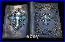 Horsehide Leather spiritual Journal cover Ostrich inlay original art Eddie brat