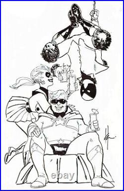 Howard Chaykin Signed 2021 Hey Kids Comics Original Cover Art-powerhouse