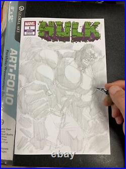 Hulk #1 Sketch Cover Chris Mcjunkin Original Art Marvel Avengers Incredible New