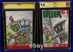 Hulk Original Art Cgc Sketch Cover Sig Series Mcjunkin 9.8 January 2025 Sale