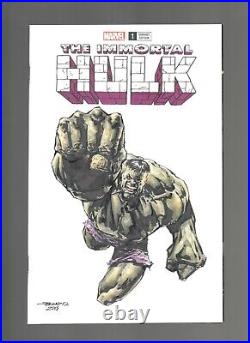 Hulk Original Art Sketch By Johnny Desjardins! Blank Variant! One Of A Kind