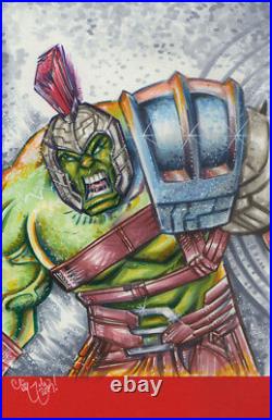Hulk Ragnorak Original Art Cgc Sketch Cover Signature Series Chris Mcjunkin 1/1