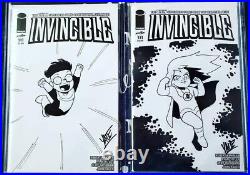 INVINCIBLE #111 (x2) BLANK COVER Original Art Yale Image Comics 2014 Amazon