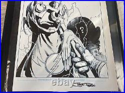 IVAN REIS JOE PRADO SIGNED ORIGINAL FLASH #51 COVER ART DC WithBATMAN'S RIDDLER