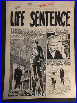 Impact #3 E. C. Comics Life Sentence Original Artwork By Reed Crandall Cover Page