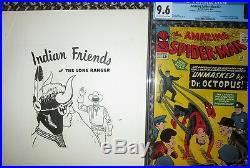 Indian Friends of Lone Ranger COVER ART `55 Tonto Coloring Book Whitman ORIGINAL