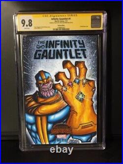 Infinity Gauntlet Thanos 9.8 Sketch Cover Cgc Original Art January 2025 Sale