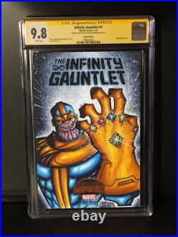 Infinity Guantlet Thanos 9.8 Sketch Cover Cgc Original Art Chris Mcjunkin