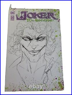 JAMIE TYNDALL ORIGINAL Joker Sketch Inked Art SIGNED JOKER Cover COA