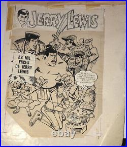 JERRY LEWIS DC COMICS Vintage BRAZILIAN Rare COVER ORIGINAL ART WORK Year 1969