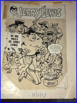 JERRY LEWIS DC COMICS Vintage BRAZILIAN Rare COVER ORIGINAL ART WORK Year 1969