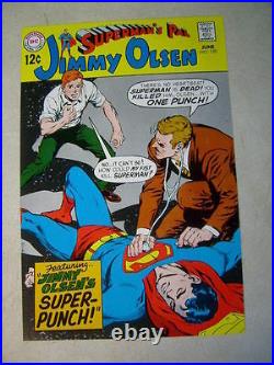 JIMMY OLSEN #120 ART original cover proof 1969 SUPERMAN PAL SUPER PUNCH DC