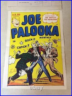 JOE PALOOKA #30 COVER ART original cover proof 1948 withPRINTER INVOICE - RARE