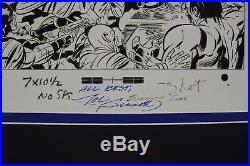JOE SINNOTT signed copy of Original art FANTASTIC FOUR #100, matted withcover copy