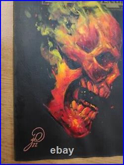 JOHNNY DESJARDINS ORIGINAL Sketch Art Signed Ghost Rider black cover With COA