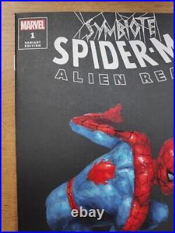 JOHNNY DESJARDINS ORIGINAL Sketch Art Signed SPIDERMAN black cover