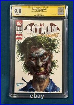 JOHNNY DESJARDINS ORIGINAL Sketch PAINT Art CGC 9.8 Signed JOKER D BATMAN CBCS