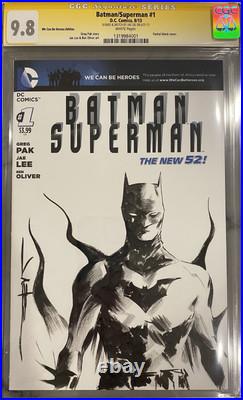 Jae Lee Batman Original Art On Batman Superman #1 Blank Sketch Cover CGC 9.8