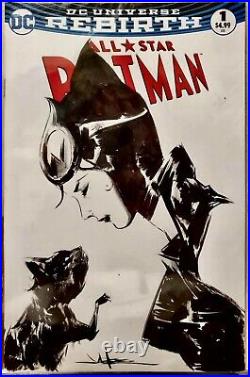 Jae lee Original Catwoman sketch cover art. All Star Batman #1