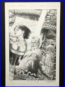 Jay Anacleto Blood Queen #4 ORIGINAL ART COVER Dynamite Comic 2014