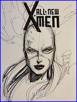 Jean Grey Marc Silvestri Original Art Signed Sketch Blank Cover X-Men # 1 Marvel