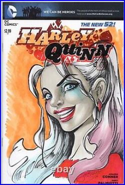 Jen Broomall Original Art on Harley Quinn #0 Blank Variant Cover 2016 NM