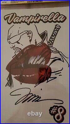 Jim Lee Original Art Sketch Blade Vampirella #8 CGC SS Signature Series 9.6
