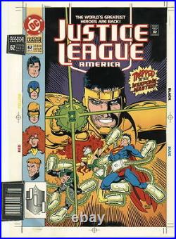 Jla Justice League America 62 Original Production Art Cover Dan Jurgens Superman