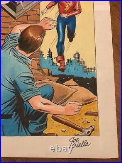 Joe Giella Original Art Flash #123 Cover Recreation (12x18) Water Color