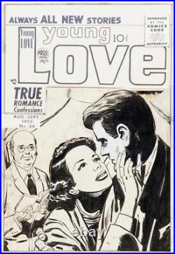 Joe Simon & Jack Kirby- Young Love #66 Unused Cover Original Art 1955 Rare GA