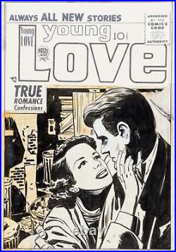 Joe Simon & Jack Kirby- Young Love #66 Unused Cover Original Art 1955 Rare GA