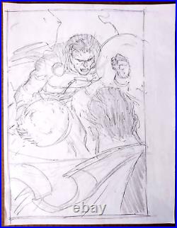 John Romita, Jr. 2019 Black Adam Cover Prelim Original Art! Free Shipping