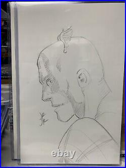 John Romita Jr Captain America Original Art Sketch 11x17 From The Avengers Jrjr
