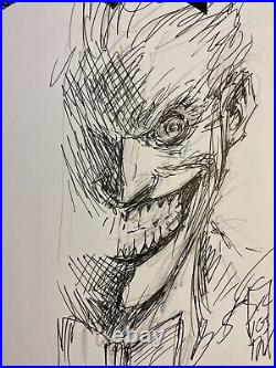 Joker Marc Silvestri Original Art Signed Sketch Blank Variant Cover Batman 20 DC