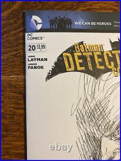 Joker Marc Silvestri Original Art Signed Sketch Blank Variant Cover Batman 20 DC