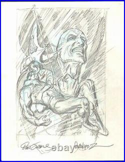 Jose Garcia-lopez Signed 2001 Deadman, Superman Cover Prelim Art! Free Ship