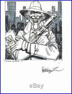 Jose Garcia-lopez Signed 2019 Joker Omnibus Cover Original Prelim Art