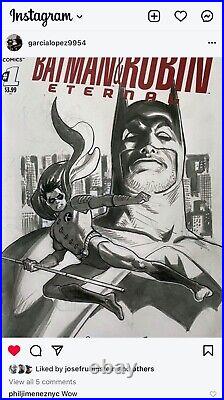 Jose Luis Garcia-Lopez Original Art Sketch Cover. Batman and Robin Eternal #1