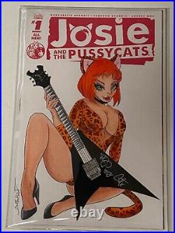 Josie And The Pussycats Original Art- Sketch Cover Comic variant By Sutton Kane