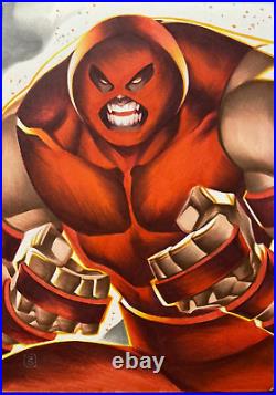 Juggernaut Original Color Pinup Art By Famous Marvel DC Artist Thony Silas