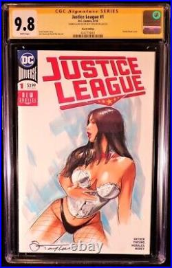 Justice League #1 Cgc Ss 9.8 Original Art Sketch Sexy Zatanna Batman Superman DC
