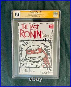 KEVIN EASTMAN Signed & Sketch 9.8 CGC SS LAST RONIN 1 blank original art TMNT 2