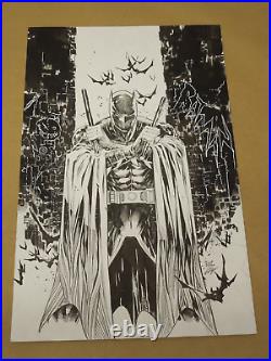 Ken Lashley Original Comic Art Oa I Am Batman #5 Cover DC Comics