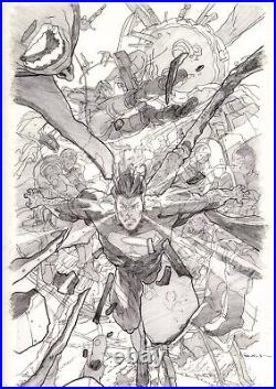 Keron Grant DC Comics Absolute Superman Original Art Cover Pencil