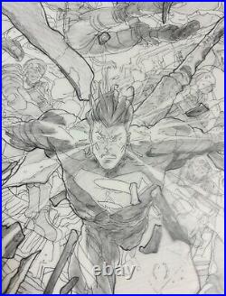 Keron Grant DC Comics Absolute Superman Original Art Cover Pencil